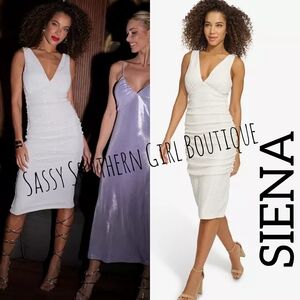🆕⭐Siena white sequin midi dress
